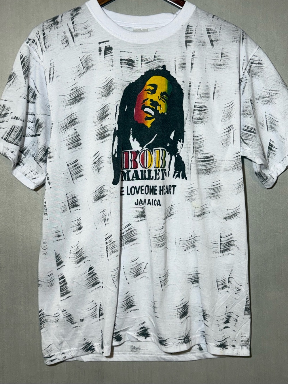 Vintage Bob Marley One Love One Heart 90s Graphic Tee